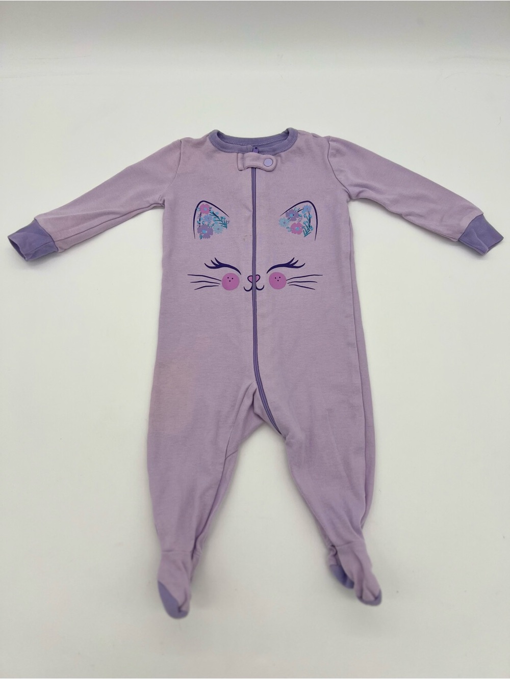 Bundles Baby Place Purple Footed One Piece Footie 0-3 Months Cotton